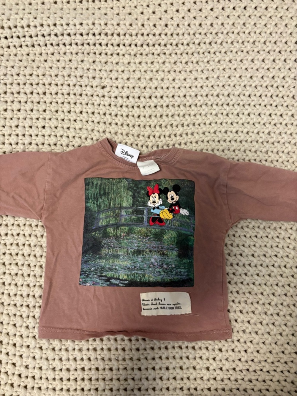 Zara Minnie Mickey art shirt 1.5 years